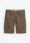 Bermudashorts i 100% bomull med cargolommer, Relaxed Fit, bonprix