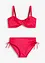 Balconette-bikini i glinsende materiale (2-delt sett), bonprix