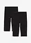 Caprileggings i økologisk bomull med elastan (2-pack), bonprix