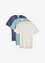 T-skjorte med V-hals (3-pack), bonprix