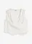 Blusetopp i 100% lin og omslagslook, bonprix