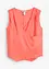 Blusetopp i 100% lin og omslagslook, bonprix