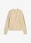 Hullstrikket cardigan med lin, bonprix