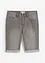 Bermudashorts i denim med stretch og oppbrett, Regular Fit, bonprix