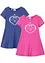 Jerseykjole av økologisk bomull (2-pack), bonprix
