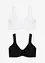 Minimizer T-skjorte-BH uten bøyle, med økologisk bomull (2-pack), bonprix