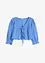 Bluse med hullbroderi og puffermer, bonprix