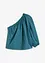 One shoulder-bluse med lin, bonprix
