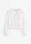 Bluse med crochet-innfelling og frynser, bonprix
