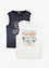 Singlet i vasket look (2-pack), bonprix