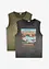 Singlet i vasket look (2-pack), bonprix