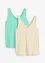 Singlet i 100% økologisk bomull (2-pack), bonprix