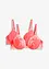 Vattert BH med flerfargede blonder (2-pack), bonprix