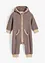 Fleeceoverall med hette og bamse-applikasjon, bonprix