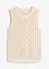 Strikket singlet med hullmønster og lurex, bonprix
