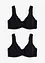 Minimizer T-skjorte-BH med spiler og økologisk bomull (2-pack), bonprix