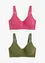 T-skjorte-BH uten bøyle med bomull (2-pack), bonprix