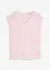 Kort bluse av sateng med glans, bonprix