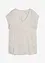 Kort bluse av sateng med glans, bonprix
