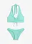Halterneck-bikini (2-delt sett) med rynking, bonprix