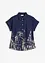 Oversized, kortermet poplinbluse av bomull, bonprix