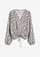 Kort bluse med rynkinger, bonprix