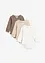 Langermet body i 100% bomull (3-pack), bonprix