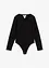 Ribbet body i 100% bomull, bonprix
