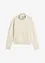 Sweatshirt i 100% økologisk bomull med glidelås, bonprix