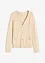 Cardigan i melert garn med gullfargede knapper, bonprix
