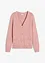 Cardigan i melert garn med gullfargede knapper, bonprix