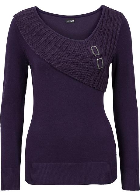 Genser mørk lilla BODYFLIRT bonprix.no Genser burgunder lilla BODYFLIRT kjøp online bonprix.no
