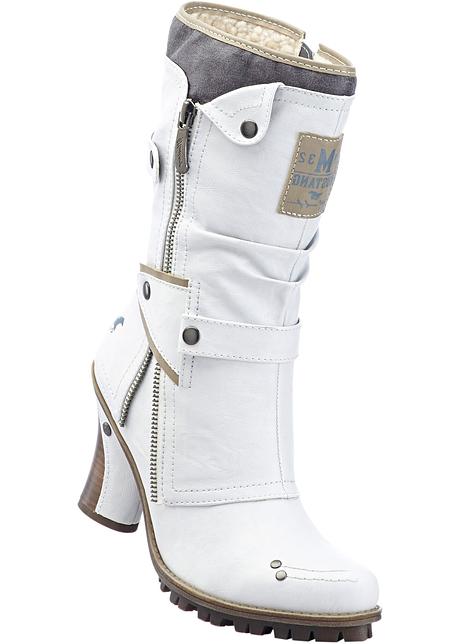 bottines mustang blanches
