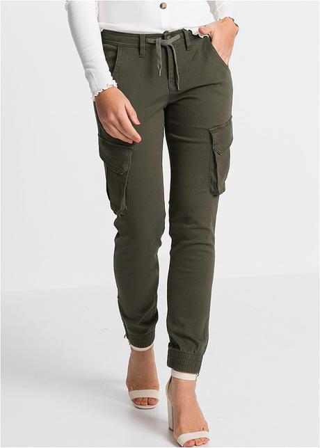 Cargo bukse mørk oliven Dame bonprix.no Cargo bukse mørk oliven Dame bonprix.no