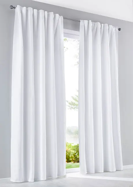 Lettstelte gardiner av mikrofiber (2 pack), bonprix