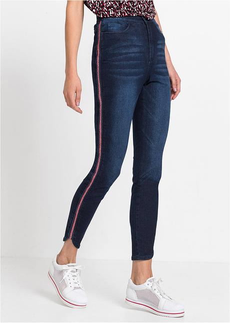 Super Skinny Jeans, forkortet, med glitter Super Skinny Jeans, forkortet, med glitter