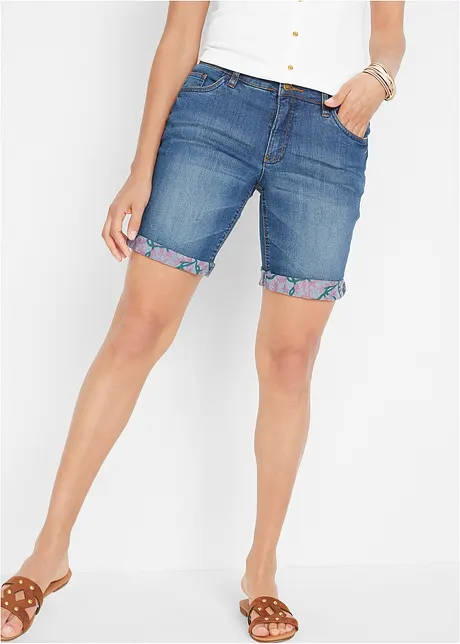 Straight-jeans, Mid Waist, bermuda, bonprix