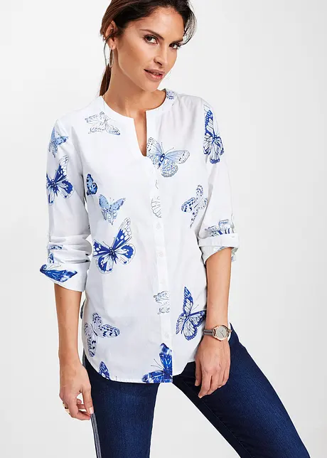 Viskose-bluse med print, bonprix