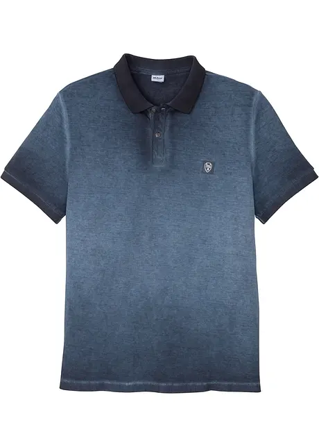Piké-poloskjorte i vasket look, bonprix