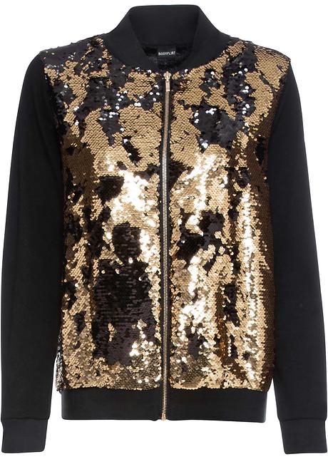Blusejakke med vendbare paljetter sortgull Dame bonprix.no Bomberjakke SortGull DAME | H&M NO