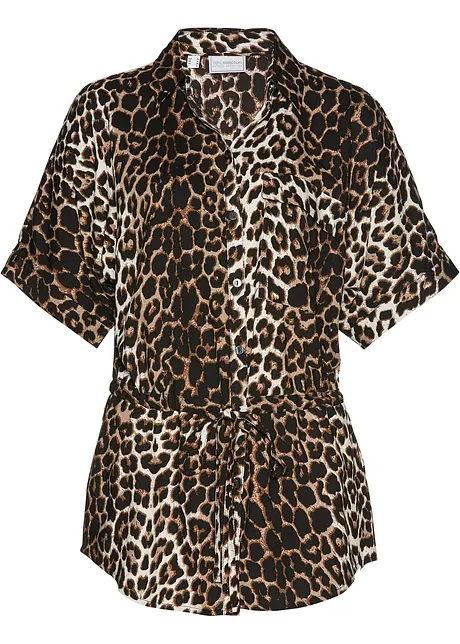 Kortermet bluse i viskose, bonprix