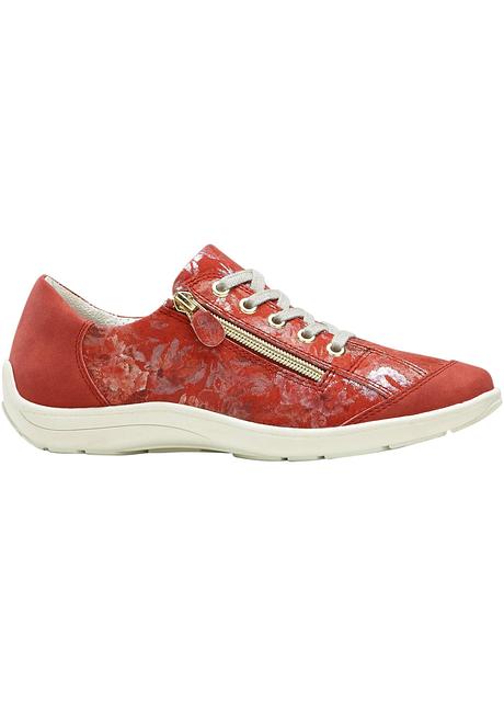 behagelige sneakers i skinn, i H vidde rød Dame bpc Behagelige sko Sko Dame bonprix.no