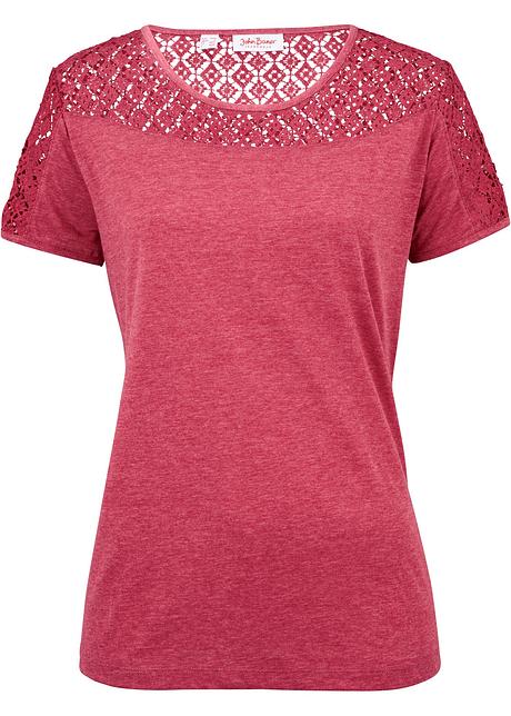 T shirt med blonde kirsebærrød melert Dame bonprix.no T skjorter til dame handler du hos bonprix.no