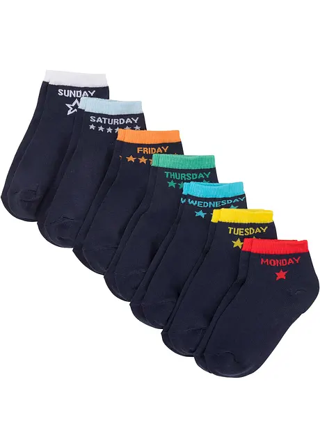 Sneakerssokker for barn (7-pack), bonprix