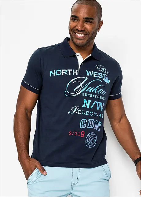 Kortermet poloskjorte i jersey, bonprix