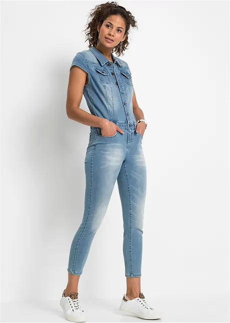 Denim jumpsuit med knapper, RAINBOW