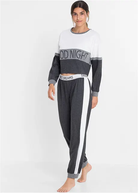 Pyjamas og en noe kortere, langermet topp, bpc bonprix collection