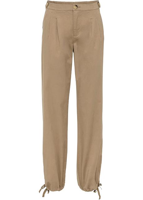 Bukse med knytebånd nederst new beige RAINBOW bonprix.no Bukse med lin beige Dame bonprix.no