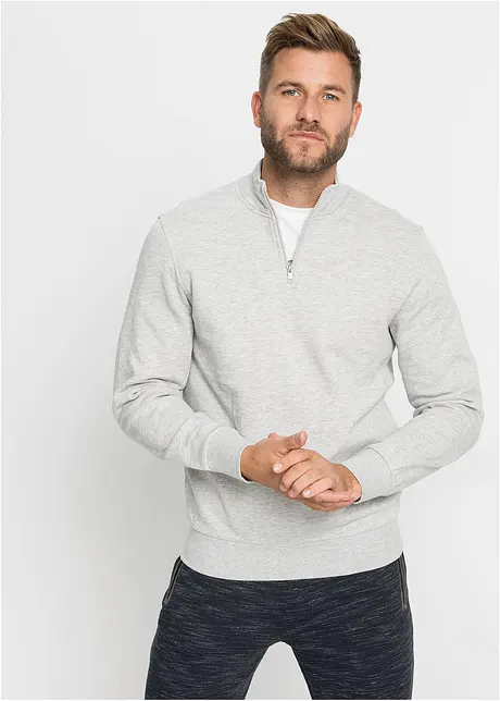 Sweatshirt med troyer-krage, bonprix