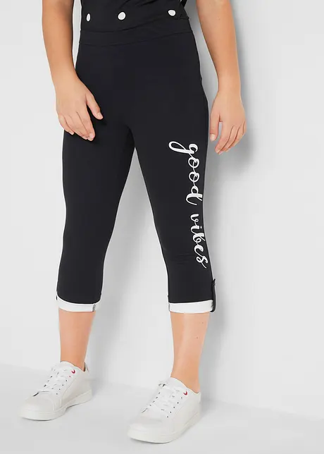 3/4-lang leggings til jente, med økologisk bomull, bonprix